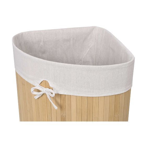 Cesto angolare in bambù con coperchio naturale 60L