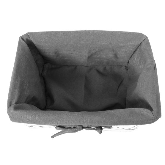 Cesto di vimini 30x20x15 cm - bianco-grigio