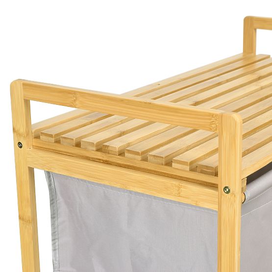 Cesto in bambù per biancheria o giocattoli HANOI 2 scomparti DUO COLORE