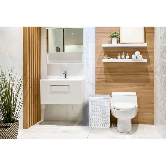 Cesto in vimini bianco 114 L