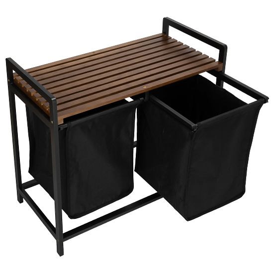 Cesto per biancheria in bambù HANOI BLACK NERO