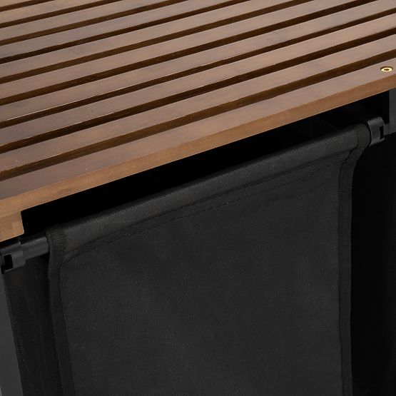 Cesto per biancheria in bambù HANOI BLACK NERO