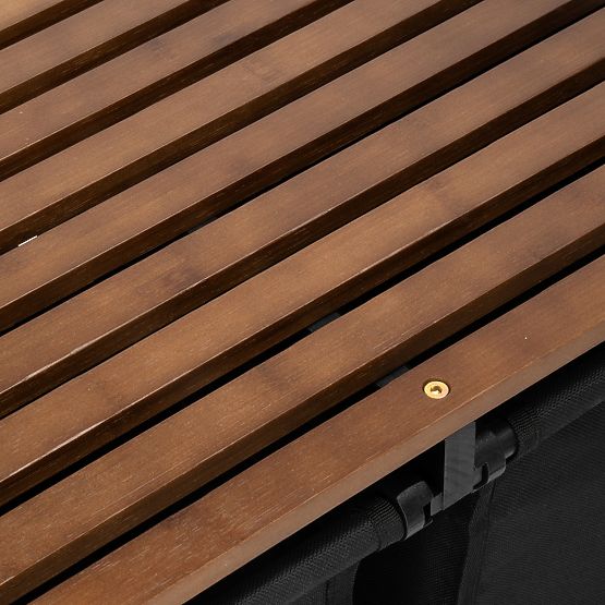 Cesto per biancheria in bambù HANOI BLACK NERO