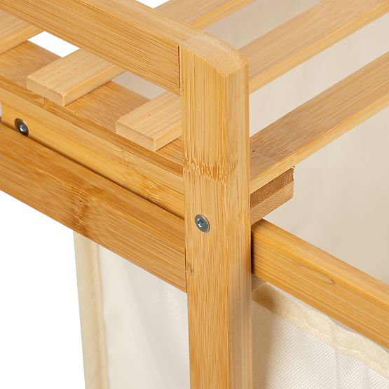 Cesto per biancheria o giocattoli in bambù HANOI 2 scomparti