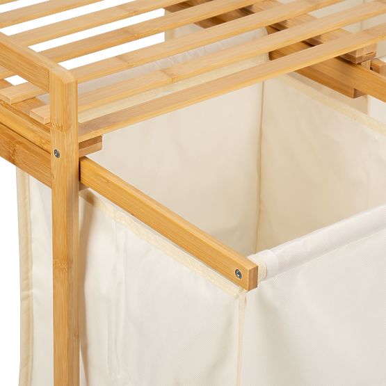 Cesto per biancheria o giocattoli in bambù HANOI 2 scomparti