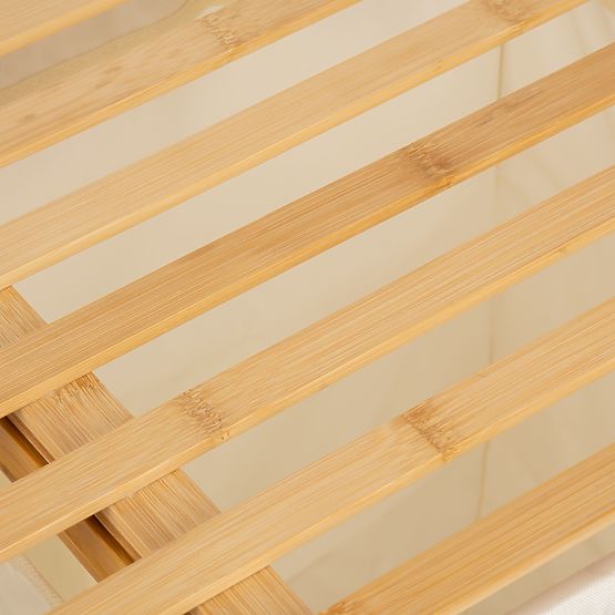 Cesto per biancheria o giocattoli in bambù HANOI 2 scomparti