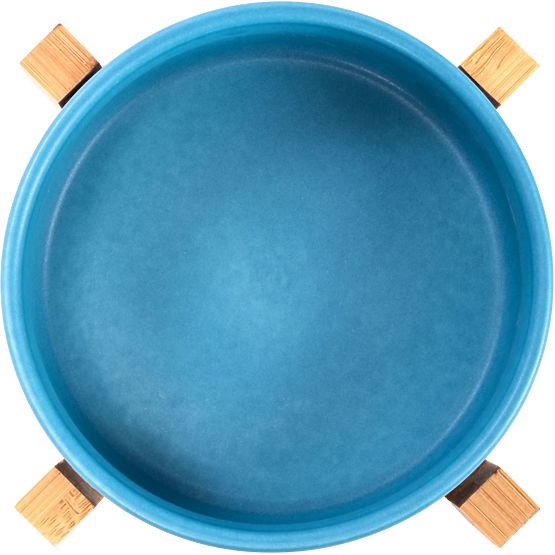 Ciotola in ceramica per cane o gatto blu PJ-033