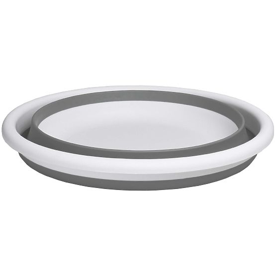 Ciotola rotonda 37 cm bianco-grigia ELBA COMPACT 9 litri
