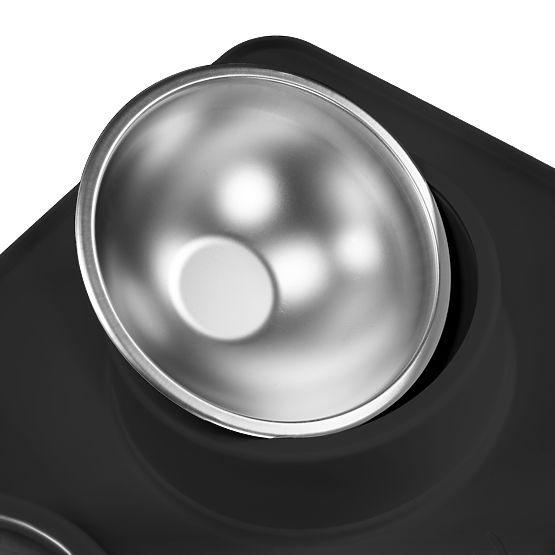 Ciotole in Metallo per Cani o Gatti con Base Antiscivolo Nero PJ-086