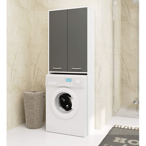 COLONNA BAGNO FIN 180 PER LAVATRICE A DUE ANTE - BIANCO / GRIGIO