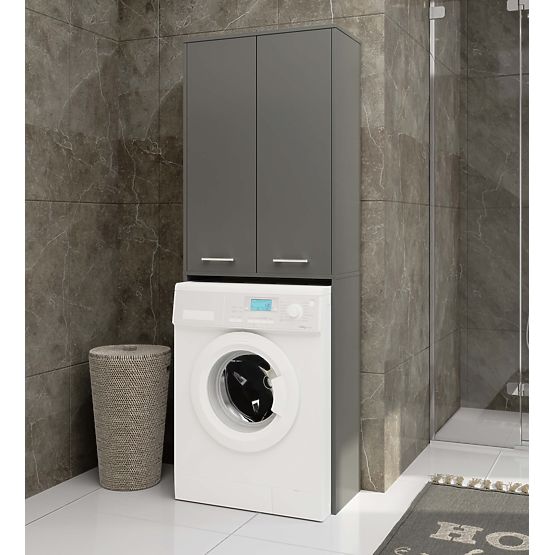 COLONNA BAGNO FIN 180 SOPRA LAVATRICE PIENO 2D - GRIGIO