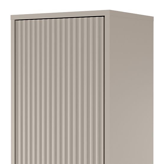 Colonna da bagno Avila, scanalata, maniglia dorata, cashmere