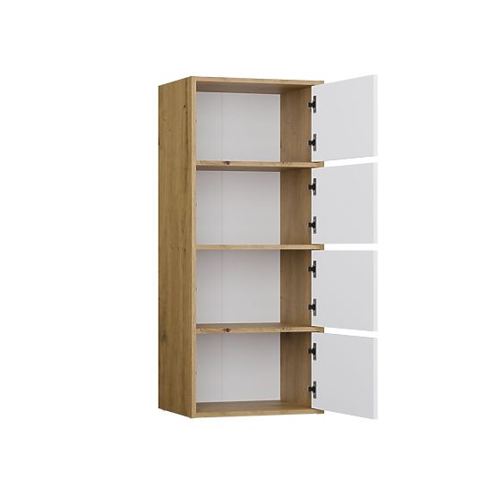 Comò ALMA Frontale BIANCO Corpo ROVERE ARTIGIANO