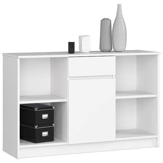 COMÒ B-17 120 cm 1 CASSETTO 1 PORTA PK BIANCO