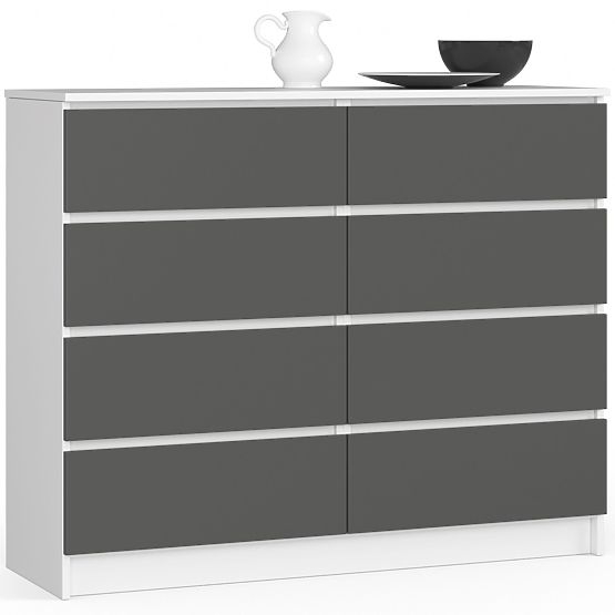 COMÒ K120 8 CASSETTI BIANCO / GRIGIO