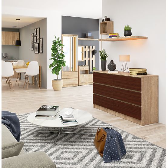 COMÒ K140 6 CASSETTI CLP ROVERE SONOMA / WENGE