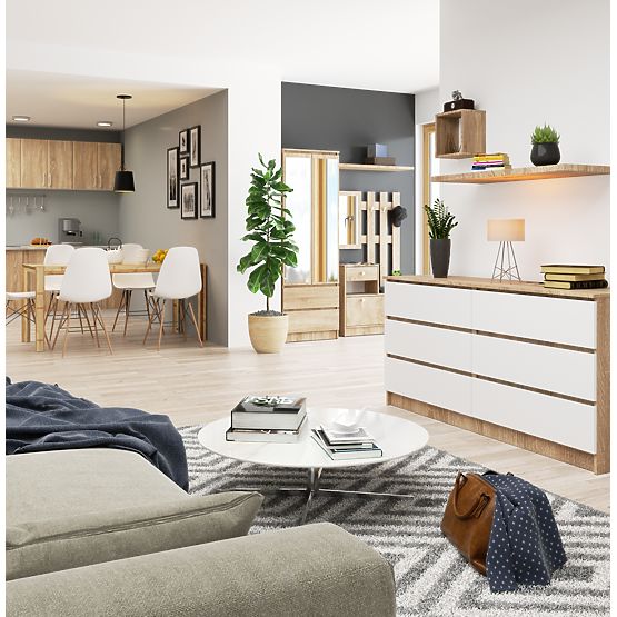 COMÒ K160 6SZ CLP PK ROVERE SONOMA / BIANCO