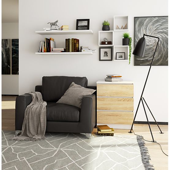 COMÒ K60 3 CASSETTI CLP BIANCO / SONOMA