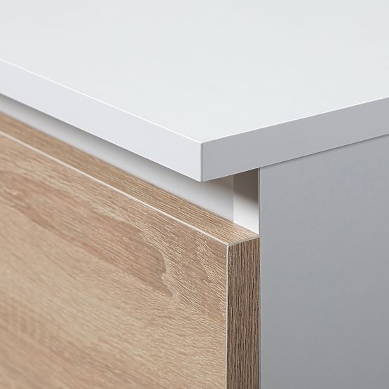 COMÒ K60 3 CASSETTI CLP BIANCO / SONOMA