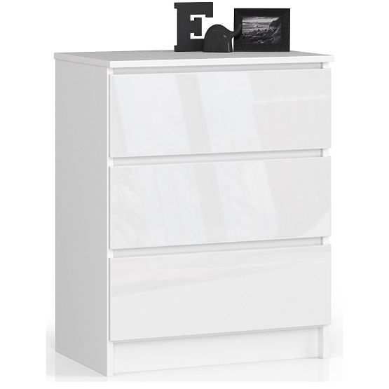 COMÒ K60 3 CASSETTI CLP PK BIANCO LUCIDO