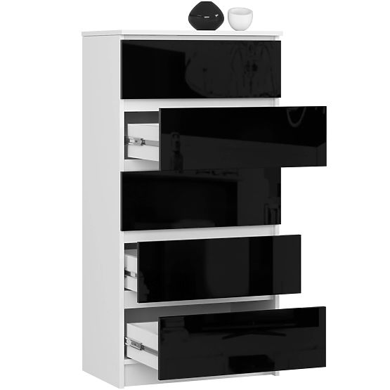 COMÒ K60 5 CASSETTI CLP PK NERO LUCIDO