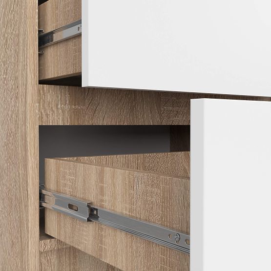 COMÒ K60 5 CASSETTI CLP PK ROVERE SONOMA / BIANCO