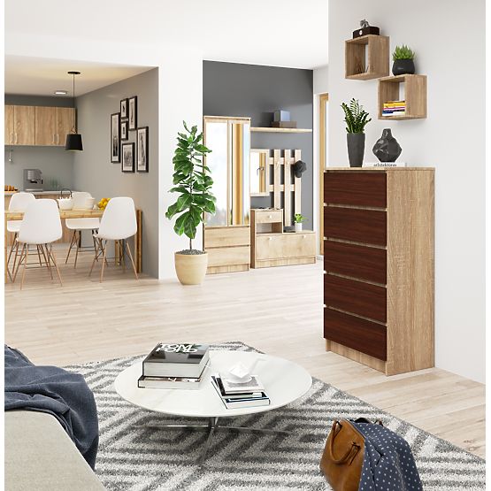 COMÒ K60 5 CASSETTI CLP PK ROVERE SONOMA / WENGE