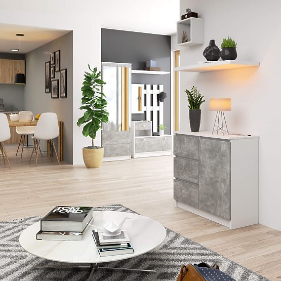 COMÒ K80 JERRY 1D 3SZ PK BIANCO / CEMENTO