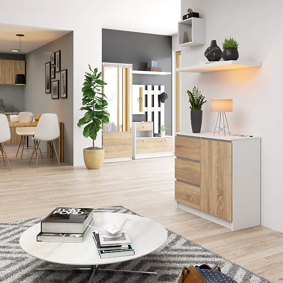 COMÒ K80 JERRY 1D 3SZ PK BIANCO / ROVERE SONOMA