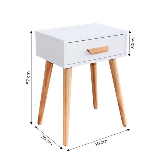 Comodino con cassetto LANA