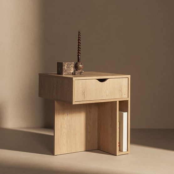 Comodino con cassetto Mura Rovere Cremona Torro