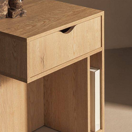 Comodino con cassetto Mura Rovere Cremona Torro