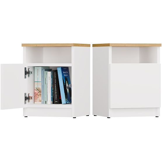 Comodino GALAX 30/1D BIANCO-ARTISAN