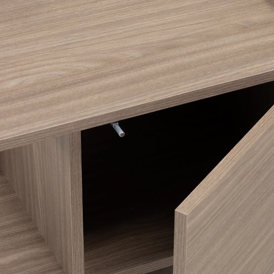Comodino Kanso, rovere perlato