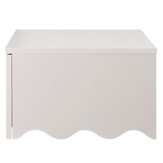 Comodino Kim color cashmere, ondulato