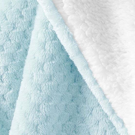 Coperta SHLEEPY colore azzurro chiaro motivo jacquard stile classico 70x150