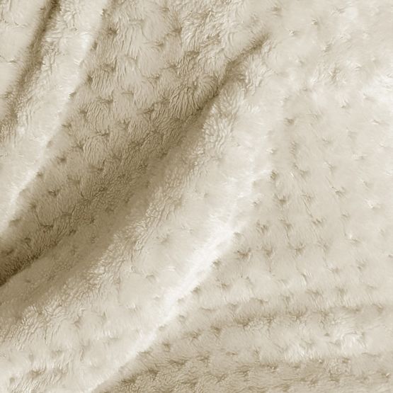 Coperta SHLEEPY colore beige con motivo jacquard stile classico 220x240