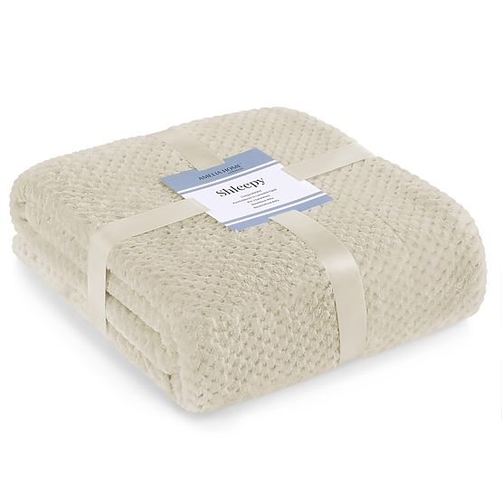 Coperta SHLEEPY colore beige jacquard classico 130x180