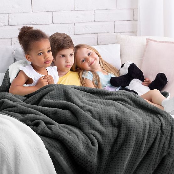 Coperta SHLEEPY colore grafite jacquard classico stile 170x210