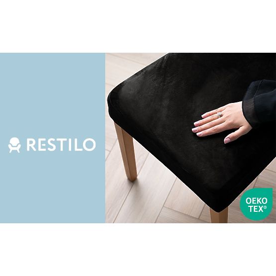 Copertura per divano RESTILO SENTO nera liscia stile classico