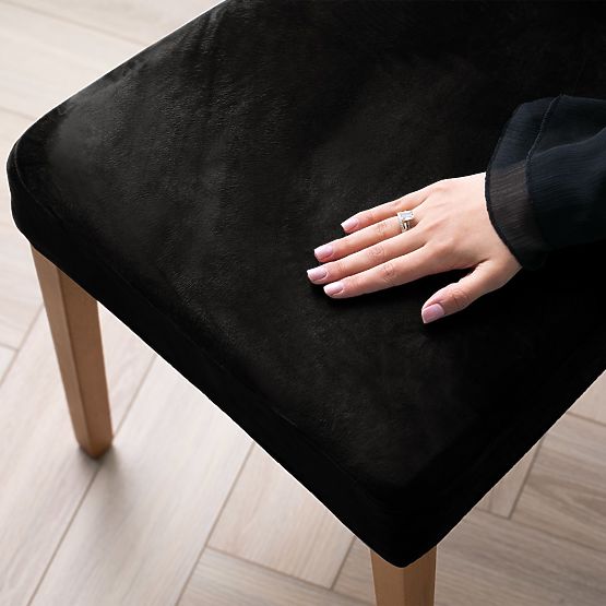 Copertura per divano RESTILO SENTO nera liscia stile classico