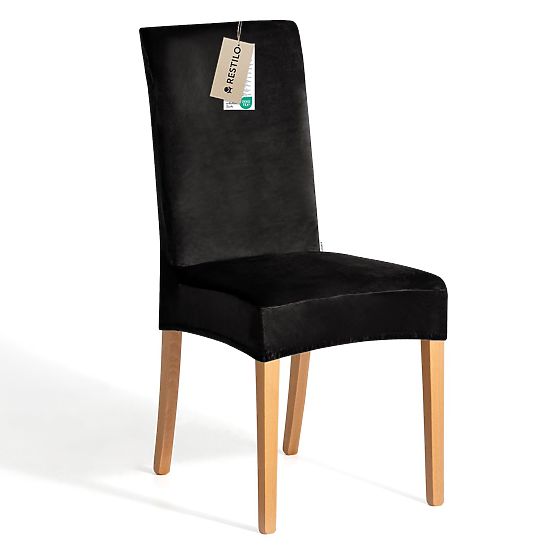 Copertura per divano RESTILO SENTO nera liscia stile classico