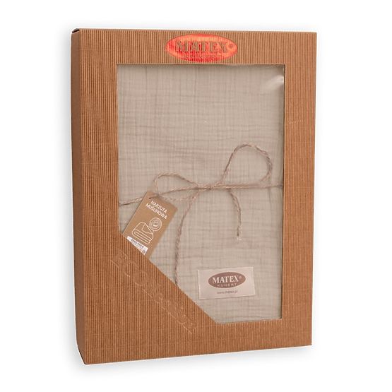 Copriletto in mussola 210x240 beige chiaro