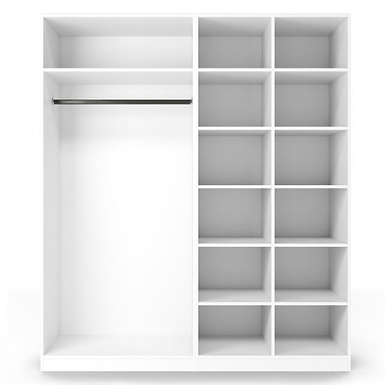 Corpo/interno dell'armadio Neroli con asta e scaffali 182,2 cm, bianco