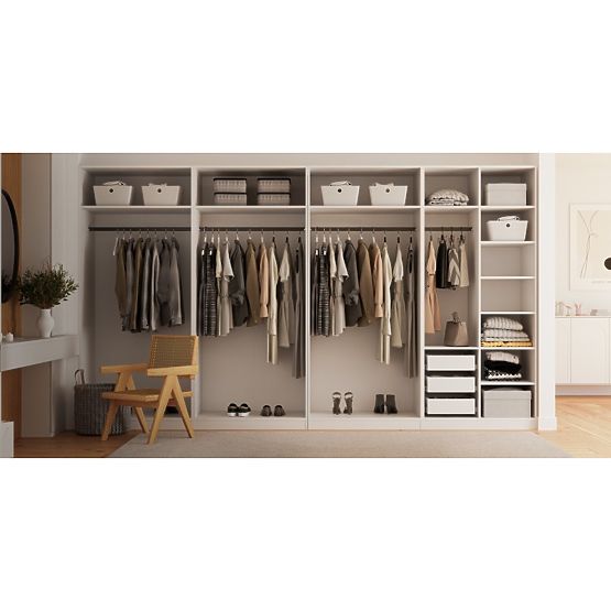 Corpo/interno dell'armadio Neroli con asta e scaffali 182,2 cm, bianco