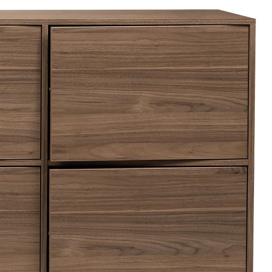 Credenza a otto ante Japandi noce royal