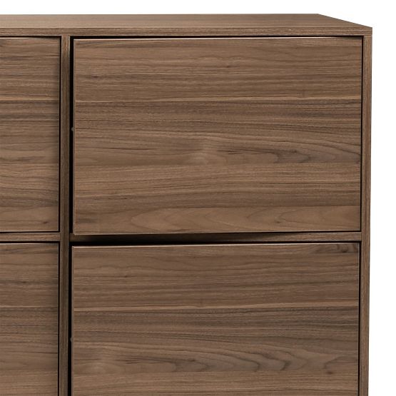 Credenza a otto ante Japandi noce royal