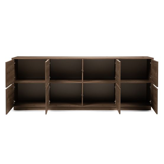 Credenza a otto ante Japandi noce royal