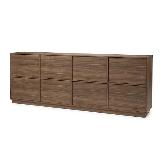 Credenza a otto ante Japandi noce royal