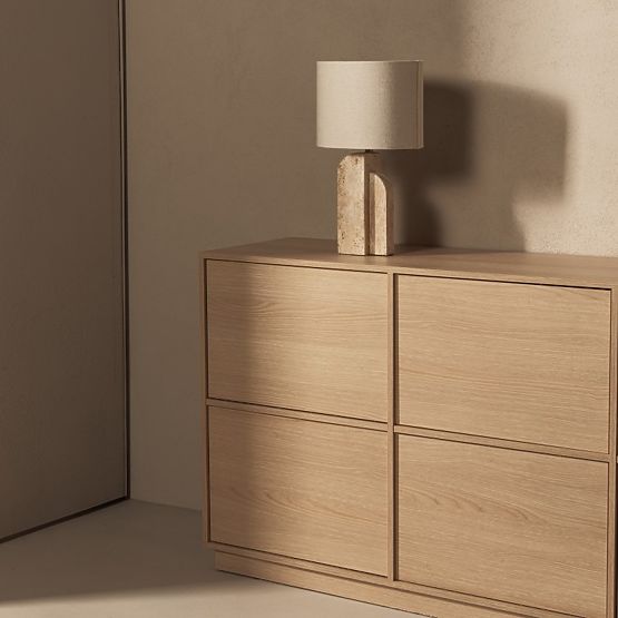 Credenza a otto ante Japandi rovere Lindberg